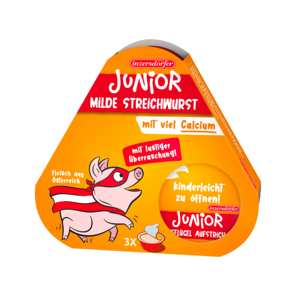 Inzersdorfer Junior Milde Streichwurst, 3 x 45 g